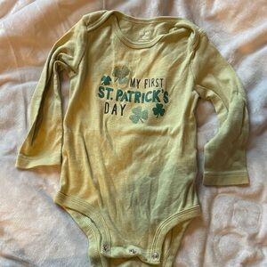 Carter's green  St. Patrick's Day Baby Bodysuit
